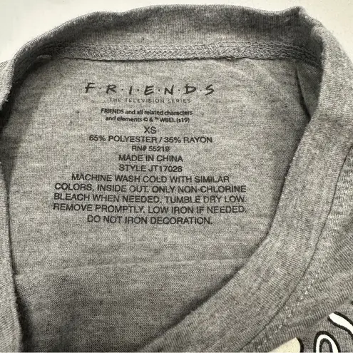 Friends TV Show Central Perk Grey T Shirt Size XS Gray