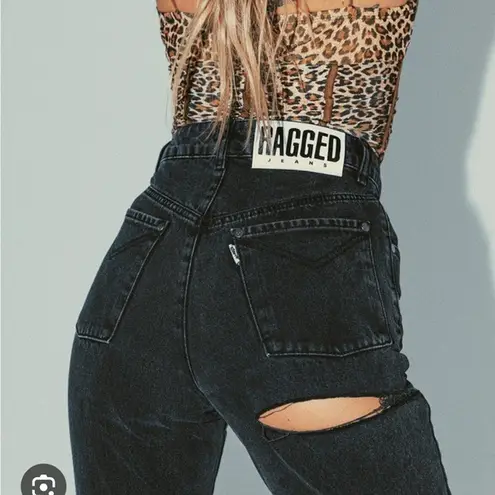 The Ragged Priest Black High Rise Distressed Jeans