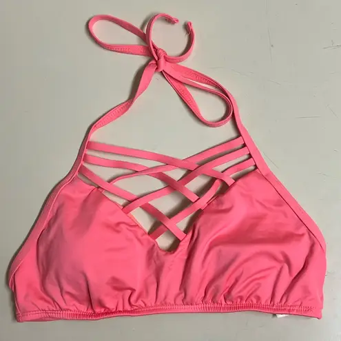 MOSSIMO Women's Orange Strappy Front Halter Bikini Top