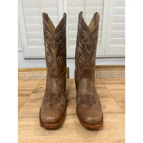 Shyanne Womens Darby Western Boots Brown Leather Size 11 NWOB Classic Square Toe