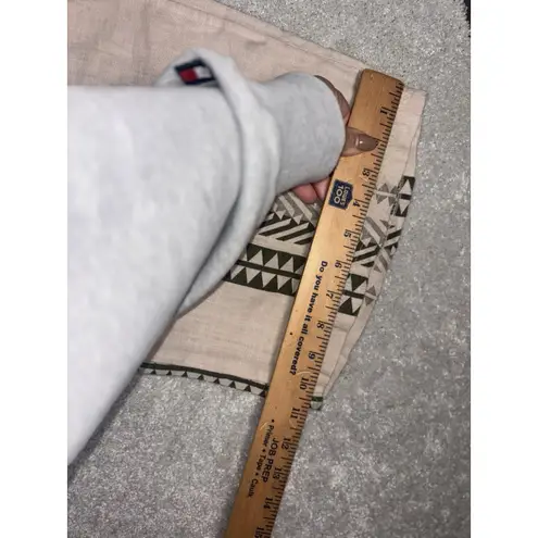 elena baldi linen pants made in italy small pockets beige printed Tan