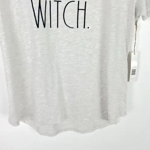 Rae Dunn NWT  Basic Witch Short Sleeve T-Shirt Tee Halloween Gray Size XL NEW