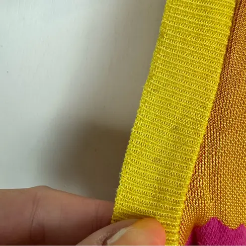 Versus Versace Y2K Abstract Tropical Print Top Sz 40 Small Pink Yellow