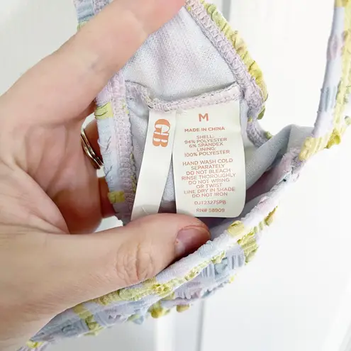 Gianni Bini GB  Pink Crush Gingham Balconette Bikini Top