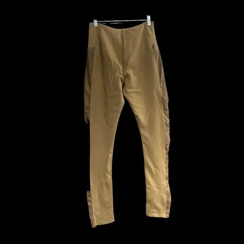 Lysse Women’s Faux Suede High Waist Skinny Leggings Pants Tan Size Small