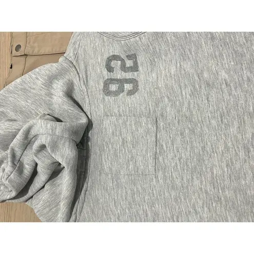 Abercrombie & Fitch  Distressed Pullover Hoodie Heather Grey Small