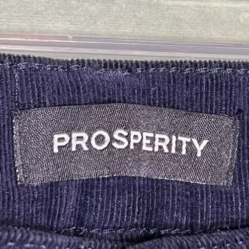 Prosperity Corduroy Pants Womens 31 Navy Blue Bootcut Stretch 98% Cotton Spandex