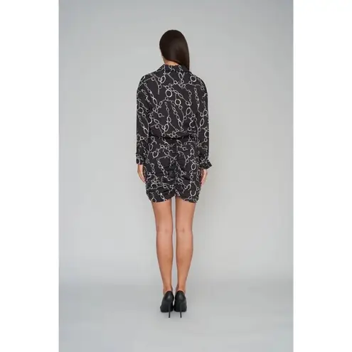 LE SUPERBE Link Up Mini Shirt Dress Dress Black Womens Size 4