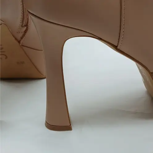 INC International Concepts Alize Platform Booties Women 9M Tan Faux Leather Boot Size 9