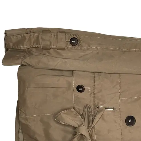 Ambition Womens Swing Jacket Size Medium Tan Button & Tie Front Lined