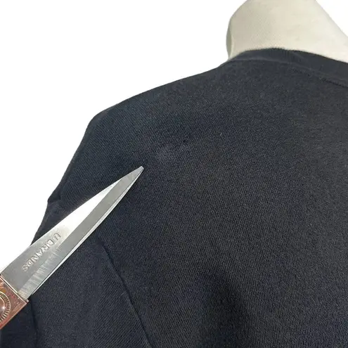 Pam & Gela Asymmetrical Side Zipper Short Sleeve Sport Sweatshirt Top Black XS