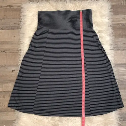 Carve Designs High Point organic cotton striped yoga band A-line skirt L