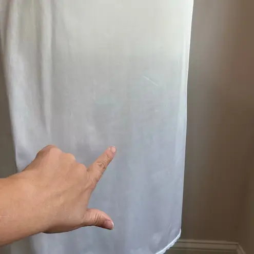 Vassarette 1990s Vintage White Midi Slip Dress Size M