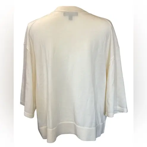 Banana Republic  Ivory Knit Top oversized L 100% merino wool