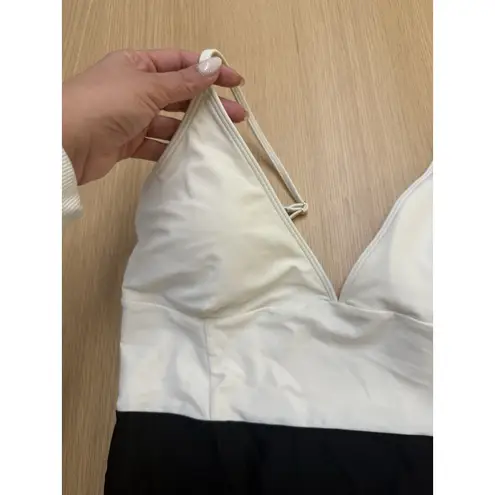 Summersalt Black And White Colorblock One Piece Swimsuit Size 10 Xx1316