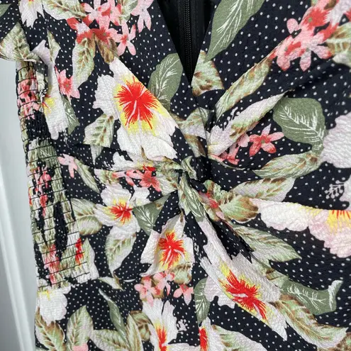 Rebecca Taylor Black Floral Kamea Fleur Dress - size 4