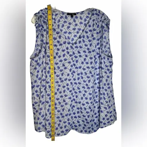 PaperMoon  Blue Floral Tank‎ Top Flowy Lightweight 2XL NWOT Plus Size
