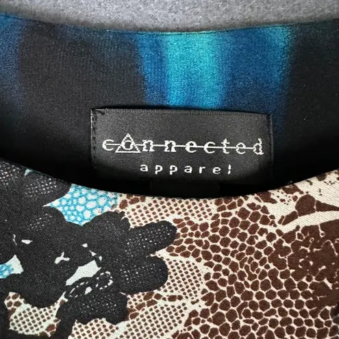 Connected Apparel Vtg Connected Apparel 6 Round Neck Pullover 3/4 Sleeve Sheath Dress Knee Length