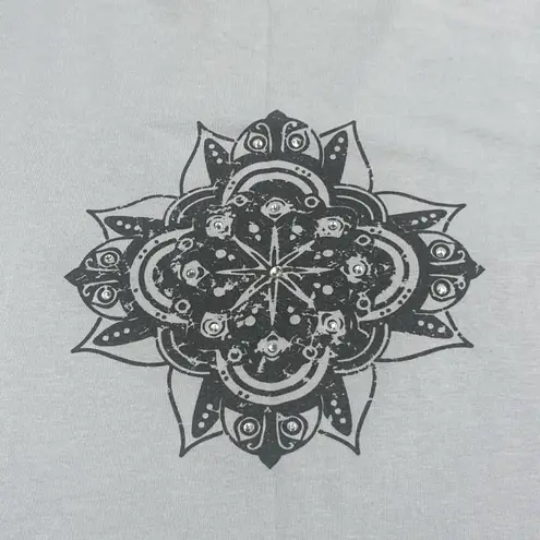 Earth Yoga Top Tye Dye Organic Cotton Sustainable Bamboo Long Sleeve L Dark Gray Size L