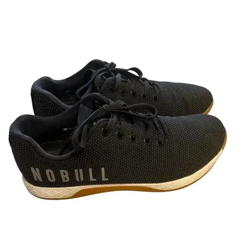 Nobull Trainer Gym Shoes Men’s 7.5 Black Gum LaceUp Unisex Women's 9 Sneaker