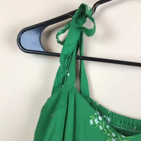 Faithfull the Brand Women’s Ellsa Green Floral Print Shoulder Tie Jumpsuit