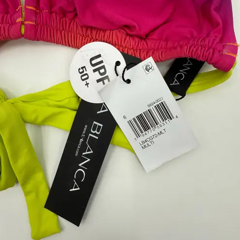 La Blanca Bikini Top Size 6 Setting Sun Tassel Ombre Multi Swim NWT String Pool