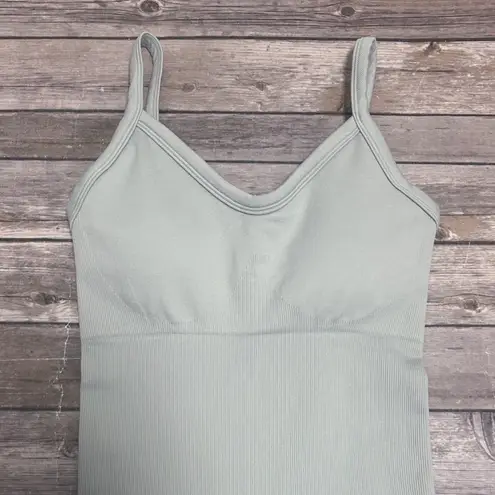 Bo + Tee Grey Sleeveless V Neck Super Sculpt Athletic Romper Unitard Small New Gray