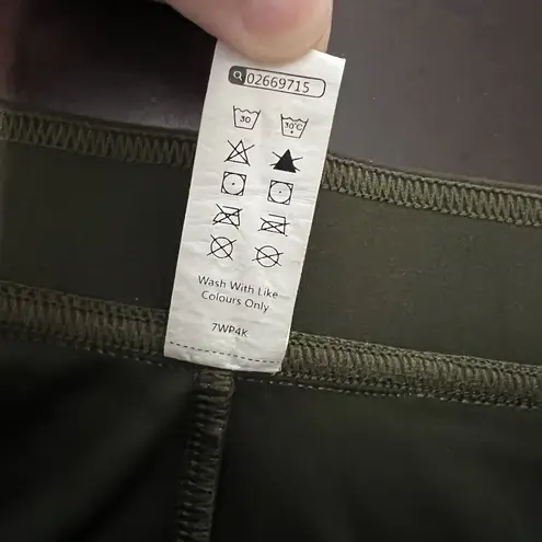 Halara High Waisted Button Pockets Straight Leg Pants Green Women's Size Large