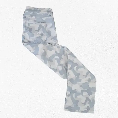 Hudson Camo Green Tan Nico Mid Rise Peyote Straight Leg Split Hem Jeans Size 33