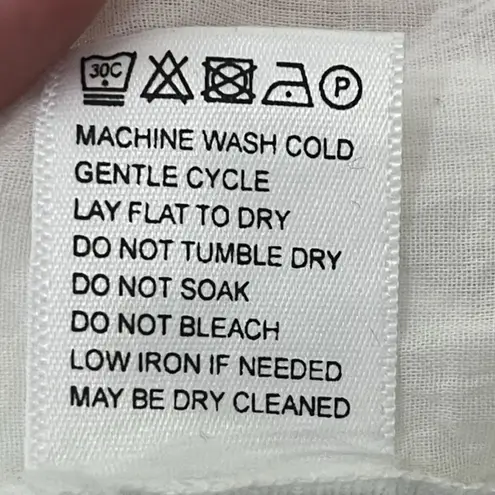 Ivy City Co NWT Antoinette Wrap Dress Women’s Size Large White Cotton Maxi