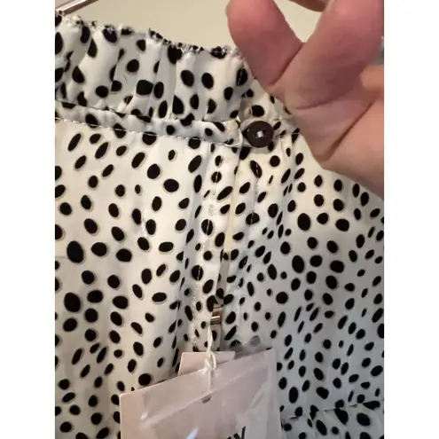 Avec Les Filles NEW Style: SNW70000-199-0117 Color: White/Black Tie Dress Size S