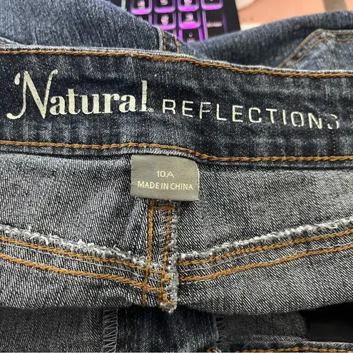 Natural Reflections Straight Leg Jeans Stretch Dark Wash 10A
