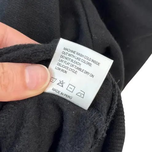 Soldout.NYC Large Just Enough Puff Short Sleeve Sweatshirt Black Fleece Crewneck