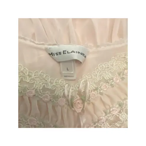 Vintage Pink Lace Nightgown Romantic Peignoir Sz Large Style Coquette Soft Girl