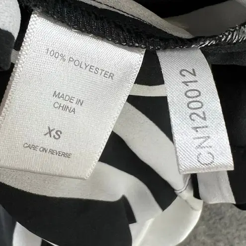 New York Co Jumpsuit Womens XS Black White Striped Off Shoulder Wide Leg Modern