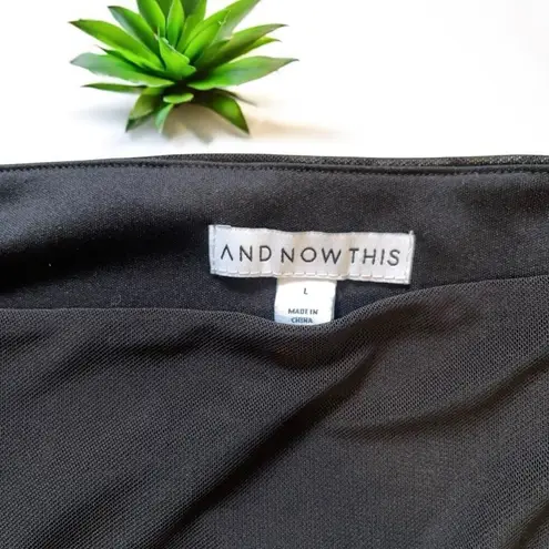 🆕 And Now This Puff Sleeve Ruched Bodysuit Black Size L