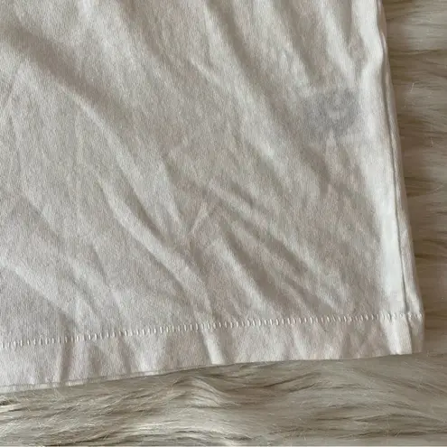 Free People  White Black Orange Pink The Doors Spiral Oversized T-Shirt Sz S