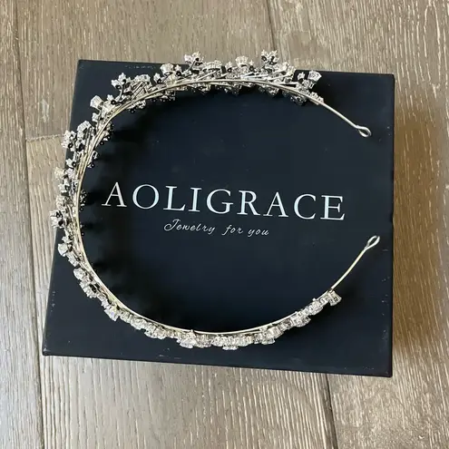 NWOT CZ Bridal Headband Comb Tiara Silver Wedding Hair Accessory Prom Pageant Silver