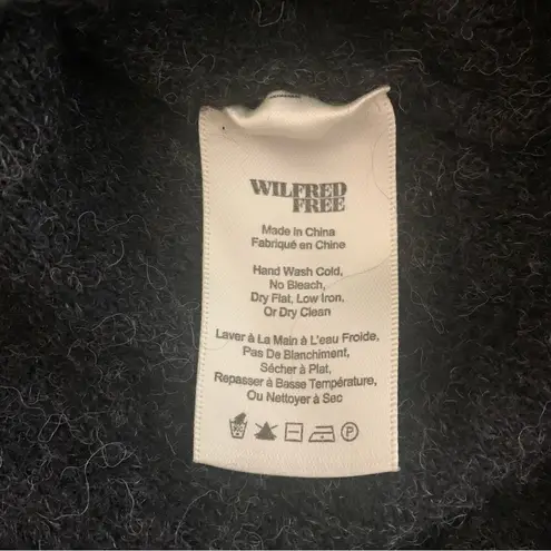 Wilfred Free Aritzia Black Alpaca Blend Crew Neck Sweater Size S