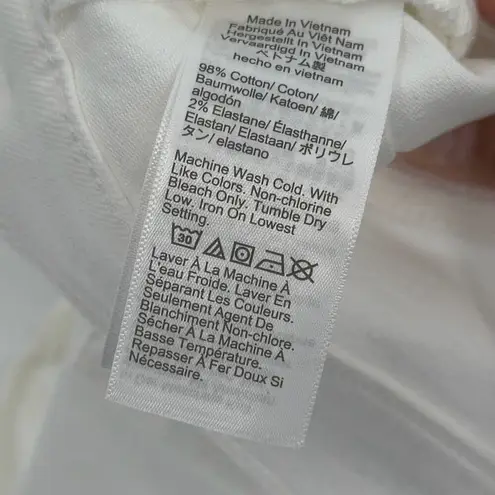 NWT J. Crew Womens Optic White Wash Solid Zip Fly Classic Denim Short Size 24