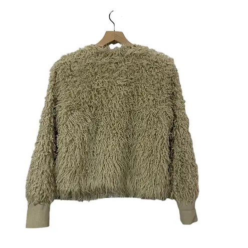 Cupcakes and Cashmere Jessica Shaggy Knit Jacket - Sand - Medium
