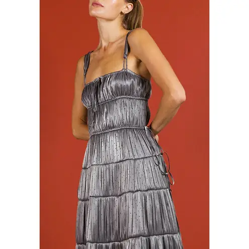 Ciao Lucia Tutti Dress Oyster silver gray polkadot polka dot size XS