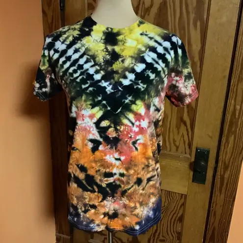 Autumn colors hippie chic tie dye t shirt