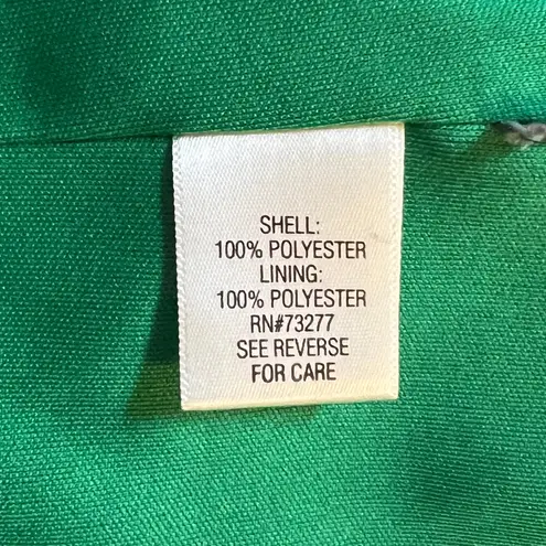 Dana Buchman Dress Womens Medium Green Gold Geometric Satin Party Colorful