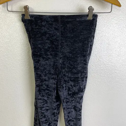 Balenciaga Demna Draped Front Leggings Womens 34 Black Crushed Velvet Stretch