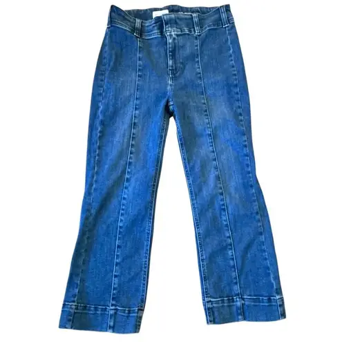 Anthropologie  Pilcro 70’s the high rise slim crop seam front jeans 28