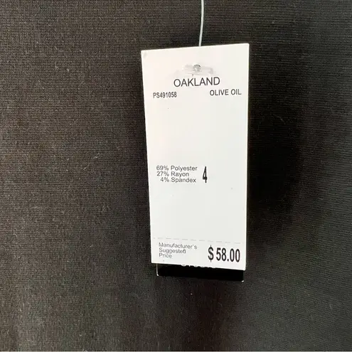 Premise NWT Pencil Skirt Dark Gray Size 4 Oakland Olive Oil Stretch