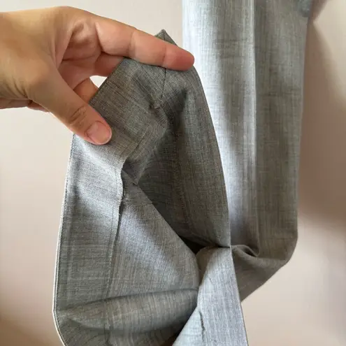 Escada Women’s Light Grey Wool Side ZipTrousers Size 42 Gray