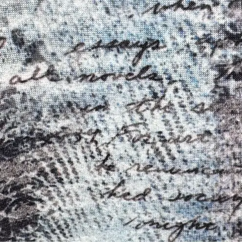 NEW Jess & Jane Denim Effect Blue Rhinestone Asymmetric Hem Tunic Size Large