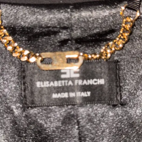 Elisabetta Franchi Black Cropped Blazer